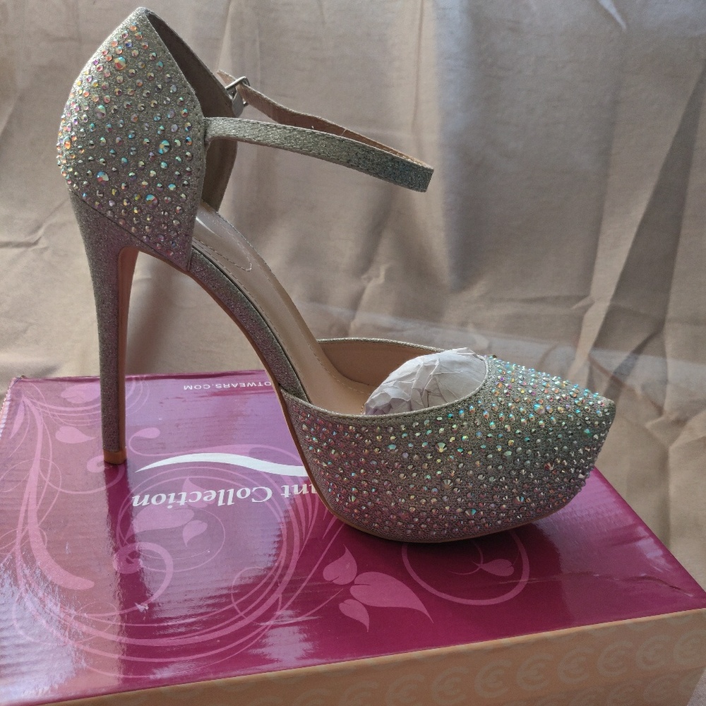 Silver studded stiletto